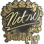 Sticker | nitr0 (Gold) | Budapest 2025