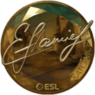 Sticker | flamie (Gold) | Katowice 2019 image