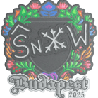 Sticker | snow (Embroidered) | Budapest 2025 Sticker | snow (Embroidered) | Budapest 2025 image