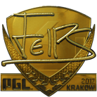 Sticker | felps (Gold) | Krakow 2017 image