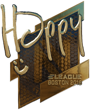 Sticker | Happy (ทอง) | Boston 2018
