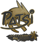 Sticker | Patsi (Gold) | Antwerp 2022