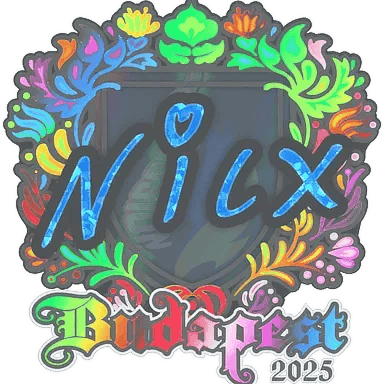 Naklejka | nicx (holograficzna) | Budapeszt 2025