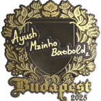 Sticker | mzinho (Gold) | Budapest 2025