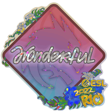 Sticker | w0nderful (Glitzer) | Rio 2022