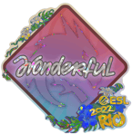 Sticker | w0nderful (Glitter) | Rio 2022