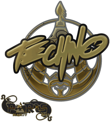 Sticker | Techno4K (złota) | Paryż 2023