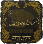 Sticker | westmelon (Gold) | Austin 2025
