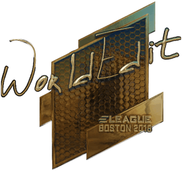 Sticker | WorldEdit (ทอง) | Boston 2018