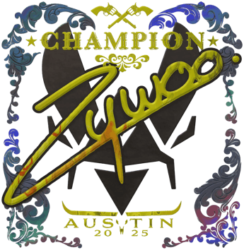 Sticker | ZywOo (Ảnh toàn ký, Nhà vô địch) | Austin 2025