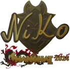 Sticker | NiKo (Gold) | Shanghai 2024 Sticker | NiKo (Gold) | Shanghai 2024 image