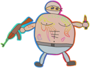 Sticker | Poorly Drawn Terrorist image