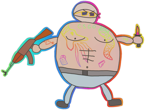 Sticker | Poorly Drawn Terrorist (Olografico)