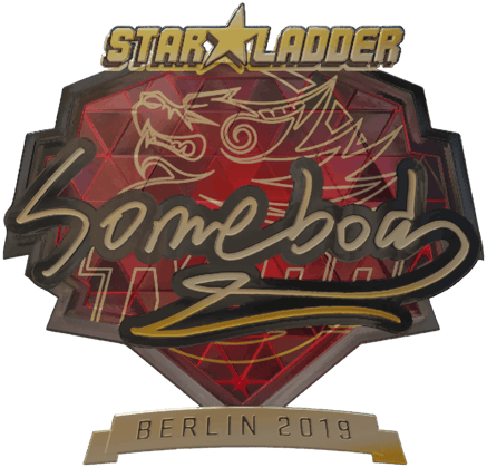 Sticker | somebody (złota) | Berlin 2019