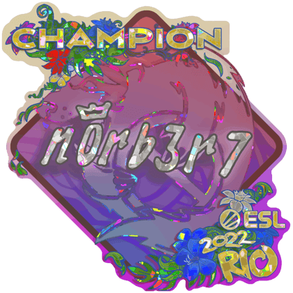 Sticker | n0rb3r7 (purpurina, campeón) | Río 2022