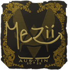 Sticker | mezii (Gold) | Austin 2025 image