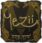 Sticker | mezii (Gold) | Austin 2025