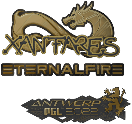 Sticker | XANTARES (Gold) | Antuérpia 2022
