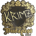 Sticker | KRIMZ (Gold) | Budapest 2025 image