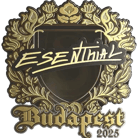 Sticker | esenthial (Gold) | Budapest 2025 image