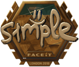 Sticker | s1mple (Gold) | London 2018 image