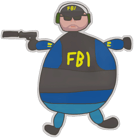 Sticker | Poorly Drawn FBI image