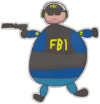 Sticker | Poorly Drawn FBI