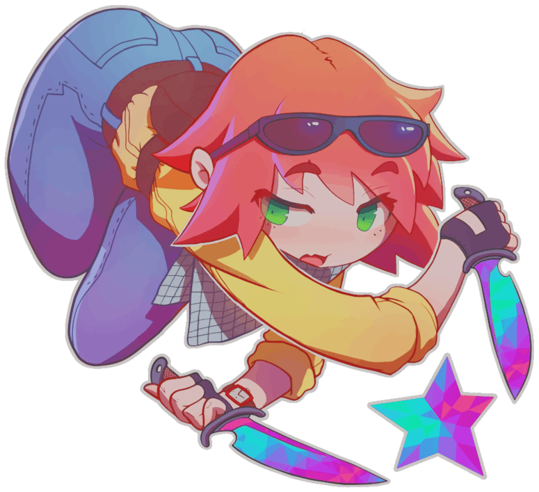 Preview image 1 of Sticker | Kawaii T (Holo)