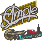 Sticker | s1mple | Stockholm 2021 Sticker | s1mple | Stockholm 2021 image