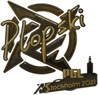 Sticker | Plopski (Gold) | Stockholm 2021 image