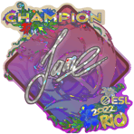 Sticker | Jame (Glitter, Champion) | Rio 2022