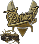 Sticker | ZywOo (Gold, Champion) | Paris 2023