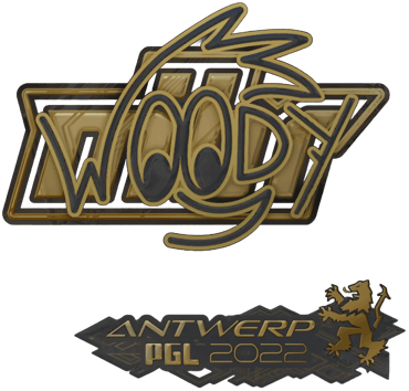 Sticker | WOOD7 (dorada) | Amberes 2022