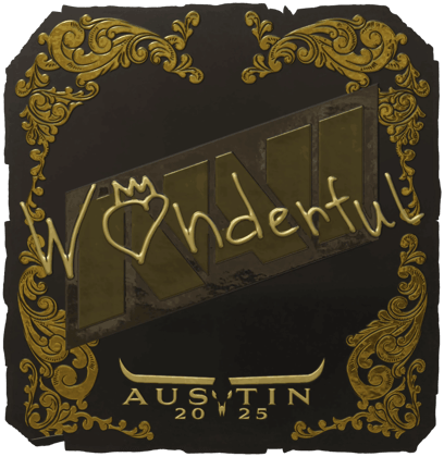 Sticker | w0nderful (Altın) | Austin 2025