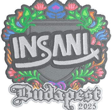 สติกเกอร์ | insani (Embroidered) | Budapest 2025