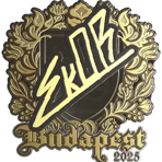 Sticker | sk0R (Gold) | Budapest 2025