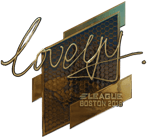 Sticker | LoveYY (Gold) | Boston 2018 Sticker | LoveYY (Gold) | Boston 2018 image