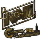 Sticker | Boombl4 (Gold) | Stockholm 2021 Sticker | Boombl4 (Gold) | Stockholm 2021 image
