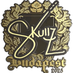 Sticker | skullz (Gold) | Budapest 2025