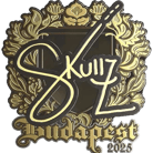 Sticker | skullz (Gold) | Budapest 2025 Sticker | skullz (Gold) | Budapest 2025 image