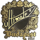 Sticker | ultimate (Gold) | Budapest 2025 image