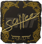 Sticker | saffee (Gold) | Austin 2025