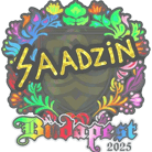 Sticker | saadzin (Holo) | Budapest 2025 Sticker | saadzin (Holo) | Budapest 2025 image