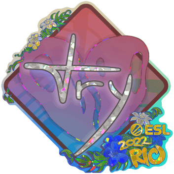 Sticker | TRY (brokatowa) | Rio 2022