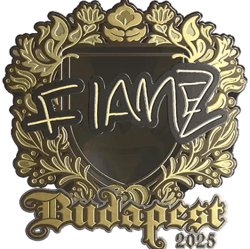 Calcomanía | FlameZ (dorada) | Budapest 2025