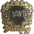 Sticker | FlameZ (Gold) | Budapest 2025