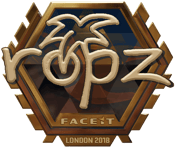 Sticker | ropz (Gold) | London 2018