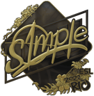 Sticker | s1mple (Gold) | Rio 2022 Sticker | s1mple (Gold) | Rio 2022 image