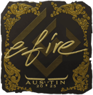 Sticker | efire (Gold) | Austin 2025 Sticker | efire (Gold) | Austin 2025 image