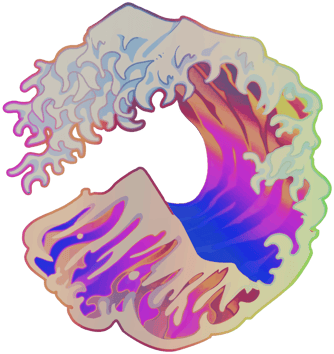 Sticker | Wielka fala (holograficzna)